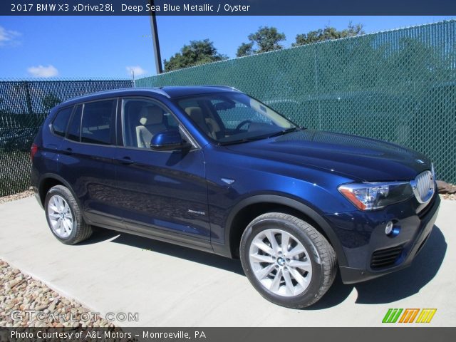 2017 BMW X3 xDrive28i in Deep Sea Blue Metallic