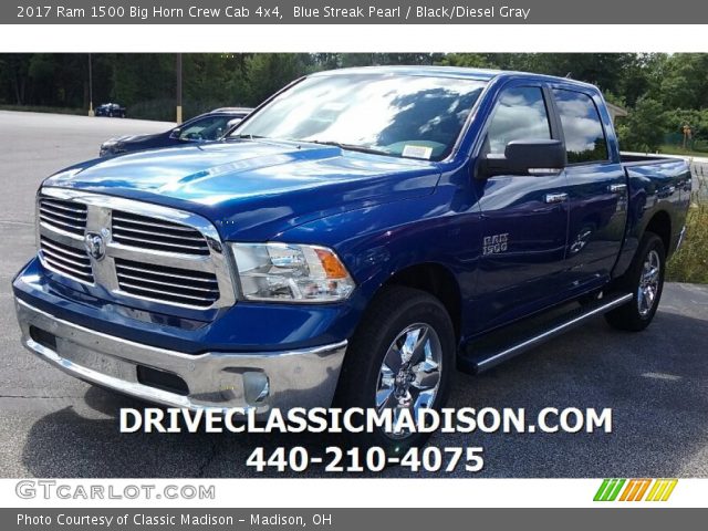 2017 Ram 1500 Big Horn Crew Cab 4x4 in Blue Streak Pearl