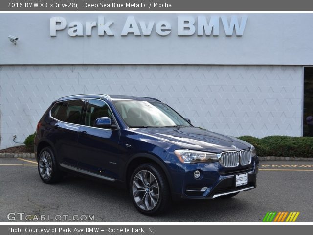 2016 BMW X3 xDrive28i in Deep Sea Blue Metallic
