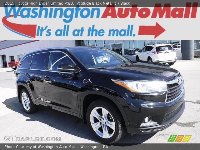 2015 Toyota Highlander Limited AWD in Attitude Black Metallic