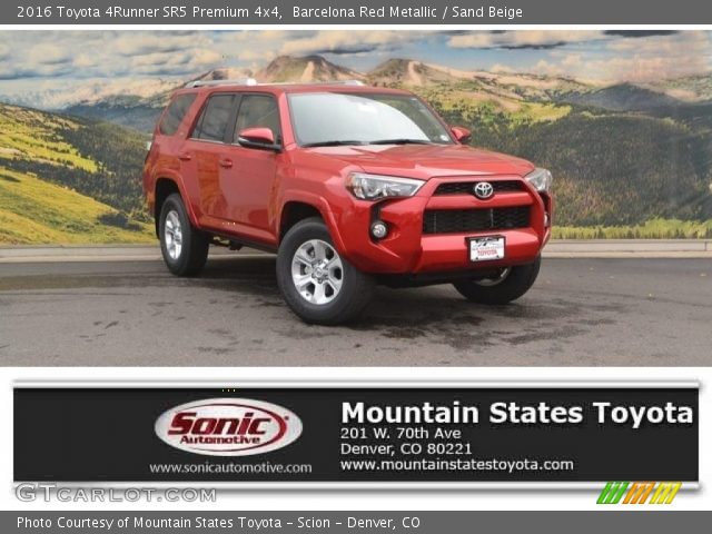 2016 Toyota 4Runner SR5 Premium 4x4 in Barcelona Red Metallic