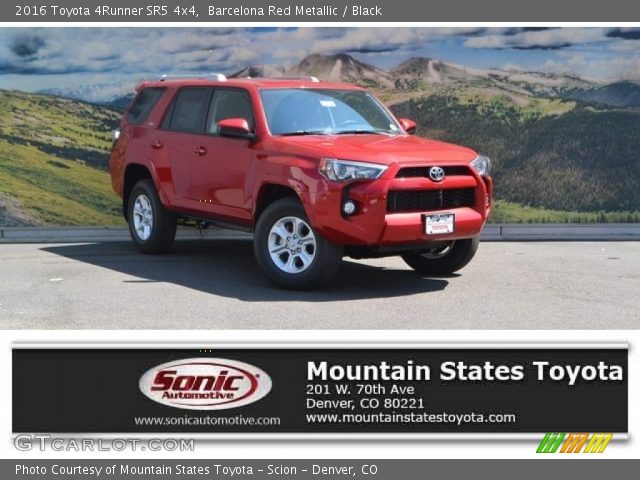 2016 Toyota 4Runner SR5 4x4 in Barcelona Red Metallic