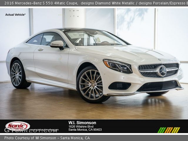 2016 Mercedes-Benz S 550 4Matic Coupe in designo Diamond White Metallic