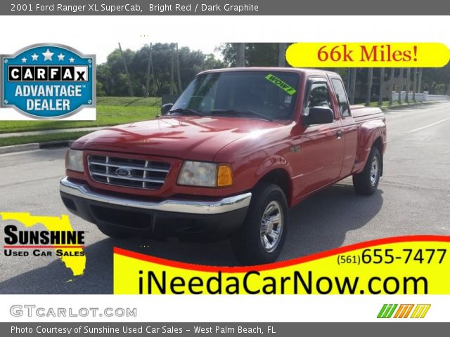 2001 Ford Ranger XL SuperCab in Bright Red