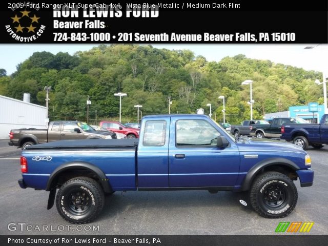 2009 Ford Ranger XLT SuperCab 4x4 in Vista Blue Metallic