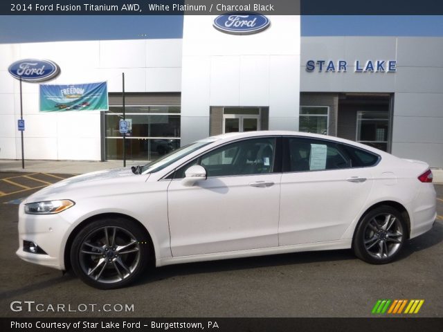 2014 Ford Fusion Titanium AWD in White Platinum