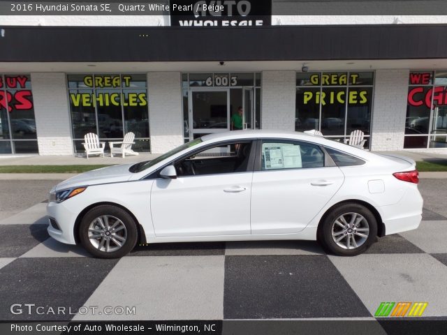 2016 Hyundai Sonata SE in Quartz White Pearl