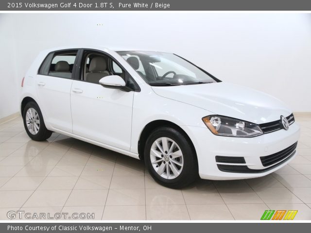 2015 Volkswagen Golf 4 Door 1.8T S in Pure White