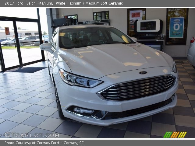 2017 Ford Fusion Titanium in White Platinum