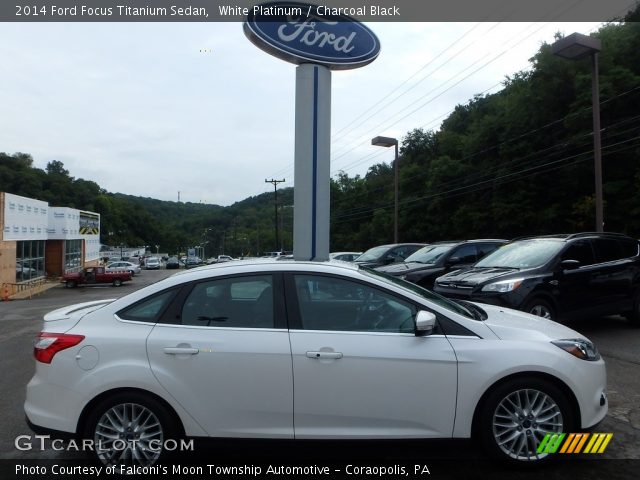 2014 Ford Focus Titanium Sedan in White Platinum