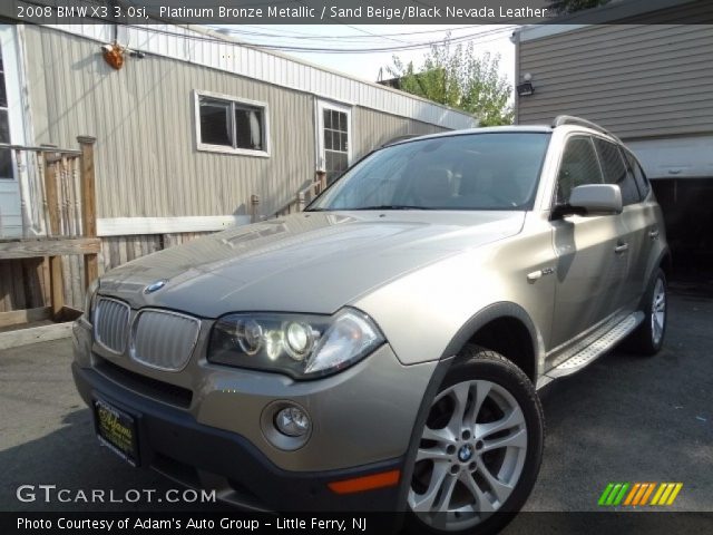 2008 BMW X3 3.0si in Platinum Bronze Metallic