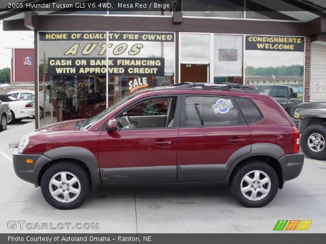 2005 Hyundai Tucson GLS V6 4WD in Mesa Red