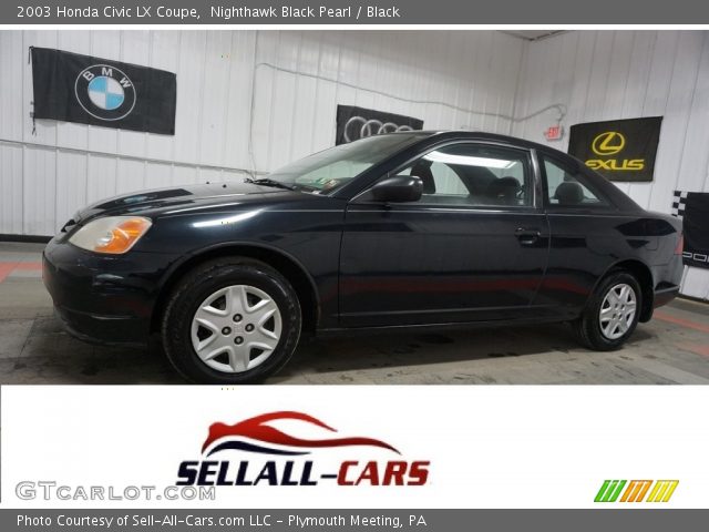 2003 Honda Civic LX Coupe in Nighthawk Black Pearl