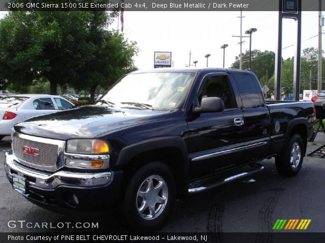 2006 GMC Sierra 1500 SLE Extended Cab 4x4 in Deep Blue Metallic