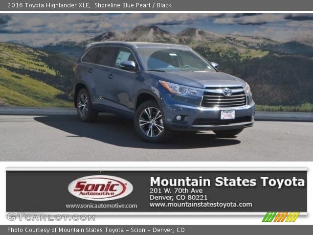 2016 Toyota Highlander XLE in Shoreline Blue Pearl