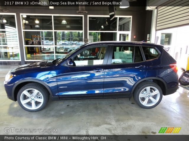 2017 BMW X3 xDrive28i in Deep Sea Blue Metallic