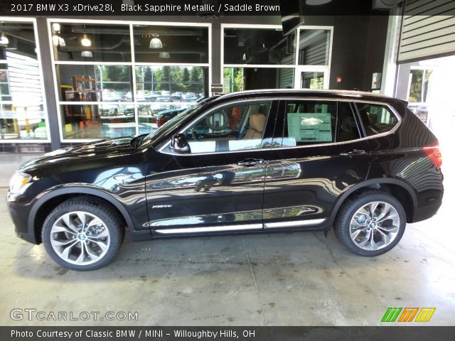 2017 BMW X3 xDrive28i in Black Sapphire Metallic