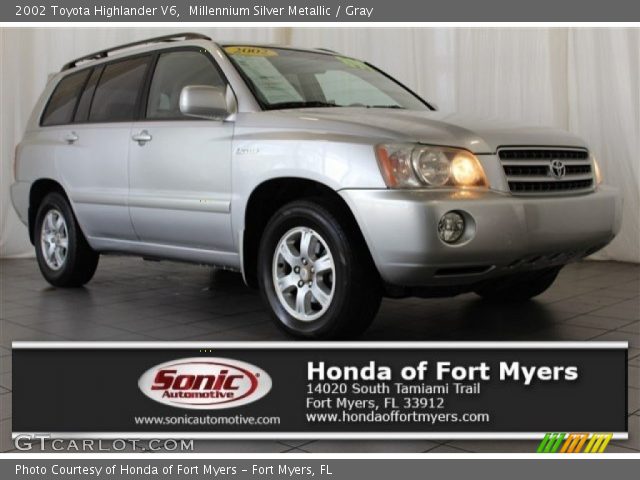 2002 Toyota Highlander V6 in Millennium Silver Metallic