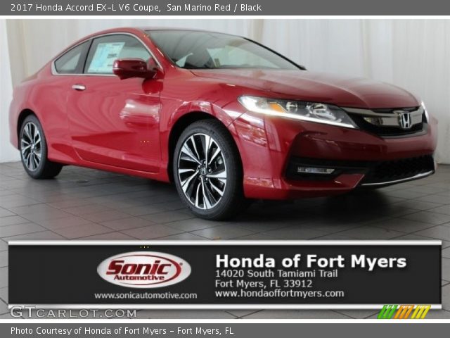 2017 Honda Accord EX-L V6 Coupe in San Marino Red