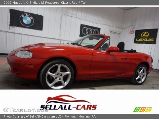 2002 Mazda MX-5 Miata LS Roadster in Classic Red