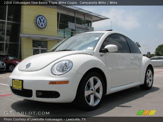 2008 Volkswagen New Beetle Triple White Coupe in Campanella White
