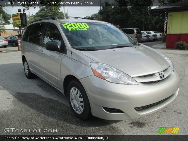 2008 Toyota Sienna LE in Silver Shadow Pearl