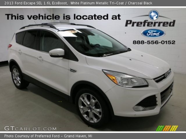 2013 Ford Escape SEL 1.6L EcoBoost in White Platinum Metallic Tri-Coat