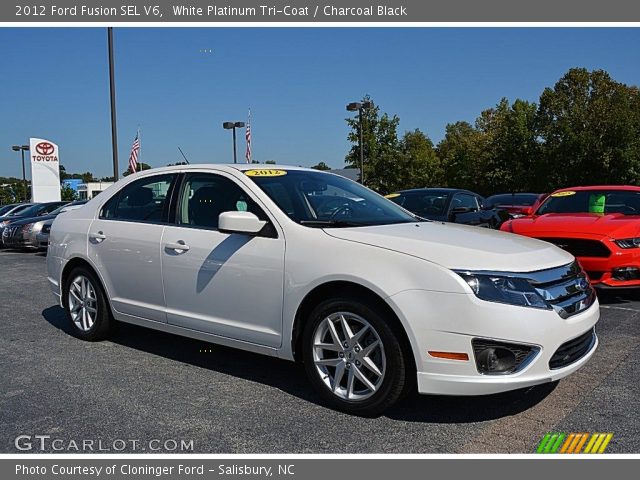 2012 Ford Fusion SEL V6 in White Platinum Tri-Coat