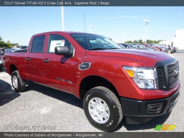 2017 Nissan TITAN XD S Crew Cab 4x4 in Cayenne Red