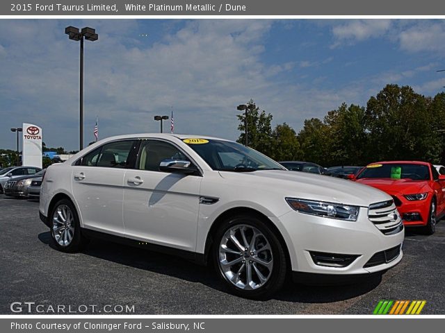 2015 Ford Taurus Limited in White Platinum Metallic