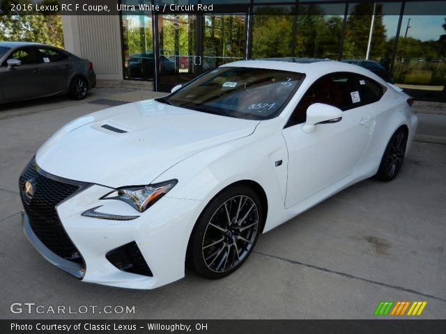 Ultra White 2016 Lexus Rc F Coupe Circuit Red Interior