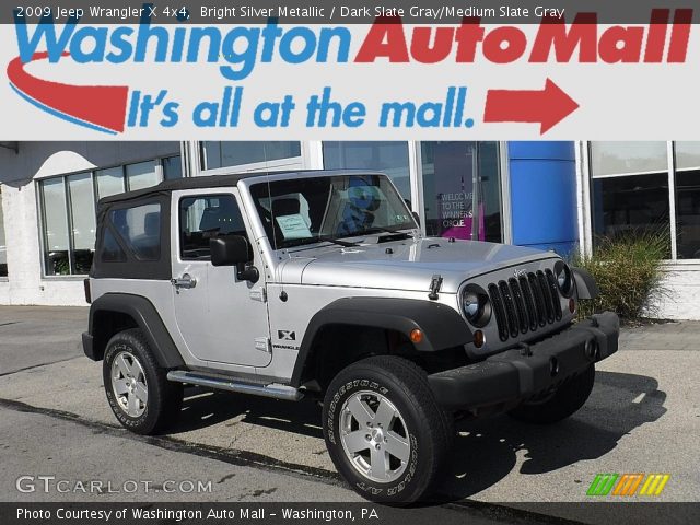 2009 Jeep Wrangler X 4x4 in Bright Silver Metallic
