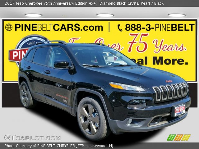 2017 Jeep Cherokee 75th Anniversary Edition 4x4 in Diamond Black Crystal Pearl