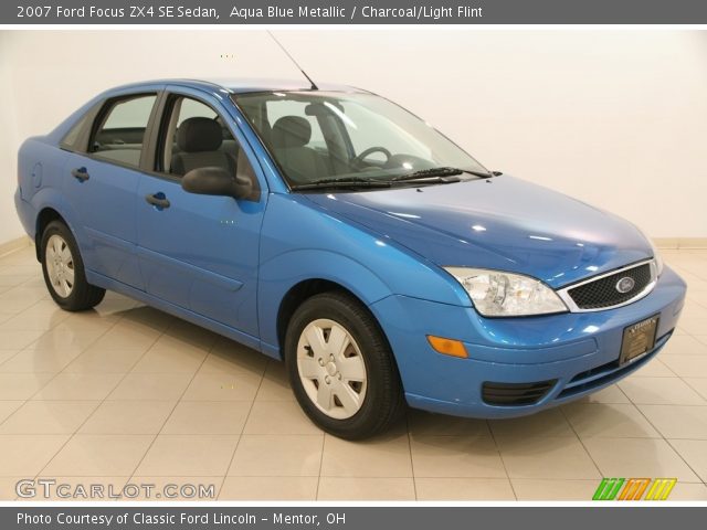 2007 Ford Focus ZX4 SE Sedan in Aqua Blue Metallic