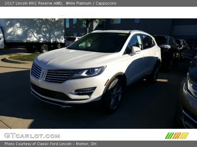 2017 Lincoln MKC Reserve AWD in White Platinum