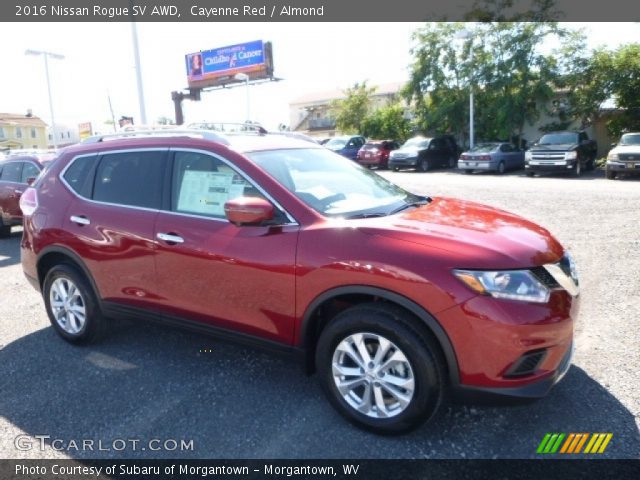2016 Nissan Rogue SV AWD in Cayenne Red