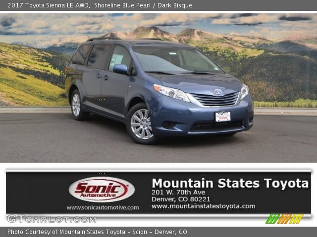 2017 Toyota Sienna LE AWD in Shoreline Blue Pearl