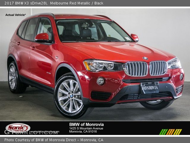 2017 BMW X3 sDrive28i in Melbourne Red Metallic