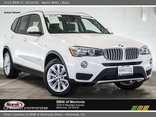 2016 BMW X3 xDrive28i in Alpine White