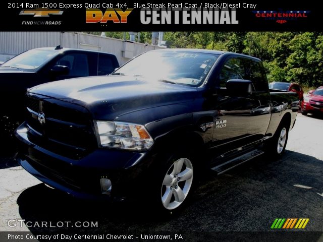 2014 Ram 1500 Express Quad Cab 4x4 in Blue Streak Pearl Coat