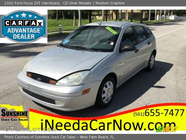 2002 Ford Focus ZX5 Hatchback in CD Silver Metallic