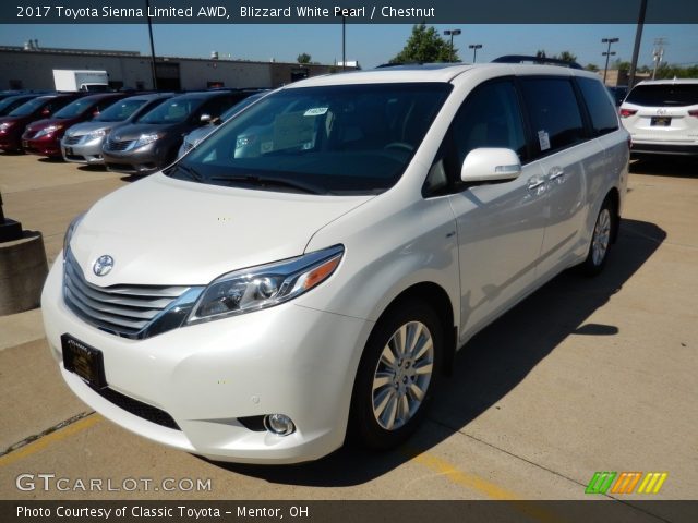 2017 Toyota Sienna Limited AWD in Blizzard White Pearl