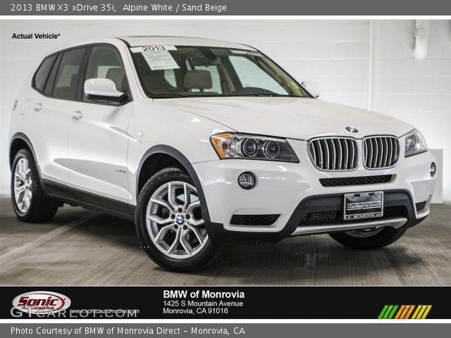 2013 BMW X3 xDrive 35i in Alpine White