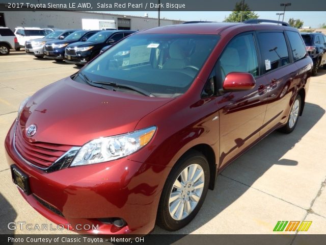 2017 Toyota Sienna LE AWD in Salsa Red Pearl