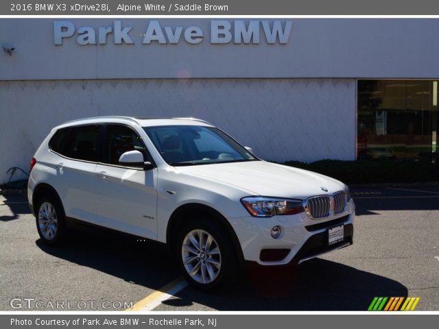 2016 BMW X3 xDrive28i in Alpine White