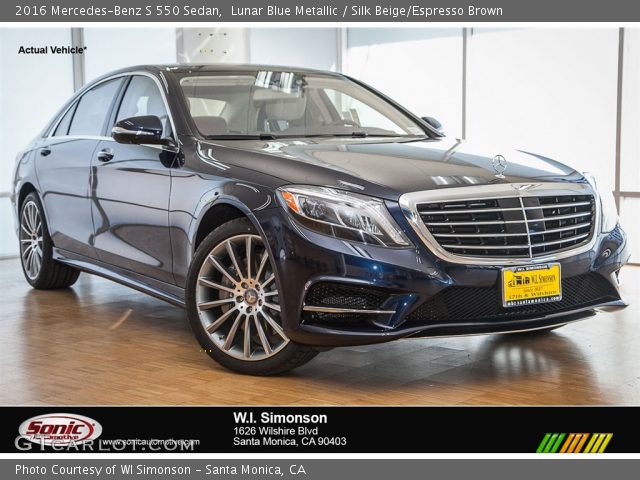 2016 Mercedes-Benz S 550 Sedan in Lunar Blue Metallic