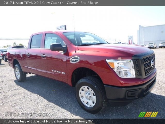 2017 Nissan TITAN XD S Crew Cab 4x4 in Cayenne Red