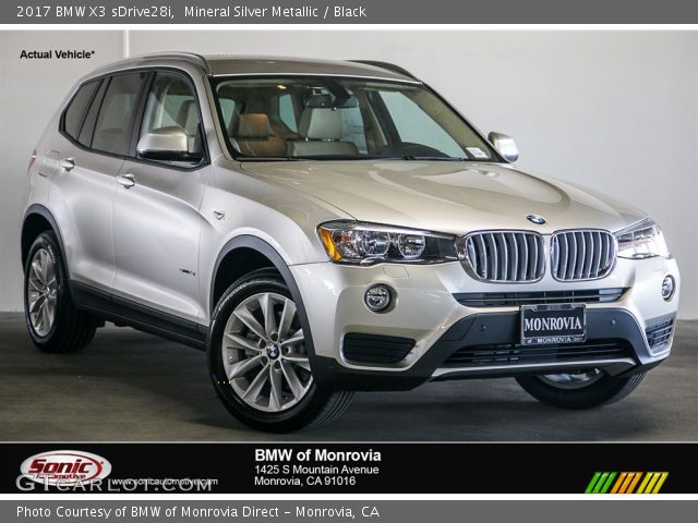 2017 BMW X3 sDrive28i in Mineral Silver Metallic