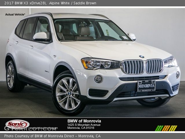 2017 BMW X3 xDrive28i in Alpine White