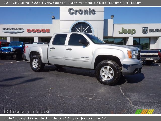 2011 GMC Sierra 1500 SLE Crew Cab 4x4 in Pure Silver Metallic